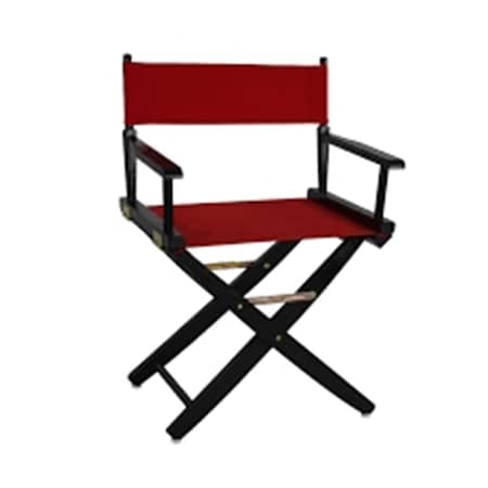 Doba-Bnt 206-22-032-11 24 in. Extra-Wide Premium Directors Chair, Black Frame with Red Color Cover SA3278467